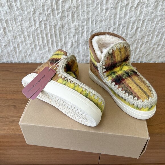 Mou Yellow-Brown Colorway Eskimo Series Snow Boots - Picture 2 of 9